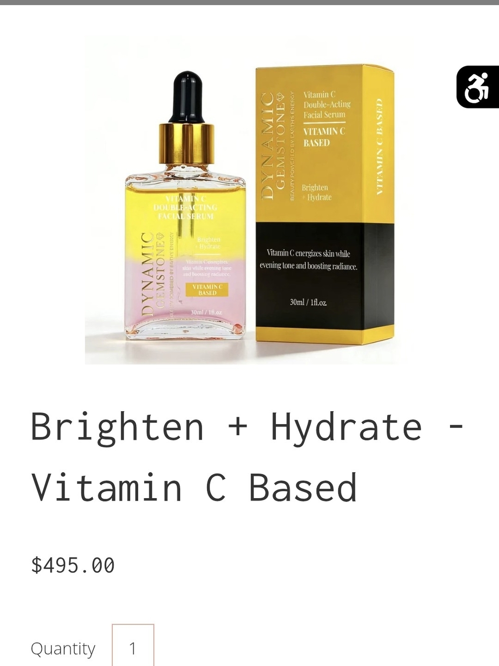 Brighten + Hydrate Vitamin C Facial Serum - Yellow